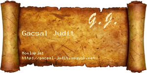 Gacsal Judit névjegykártya
